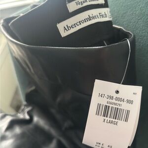 Abercrombie & Fitch Black Vegan Leather Pants